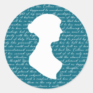 Jane Austen Pride Prejudice Netherlands field Runt Klistermärke