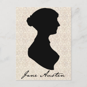 Jane Austen profilerar silhouetten Vykort