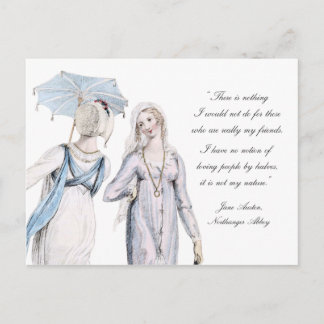Jane Austen Quotation Friends Vänskap Postcard Vykort