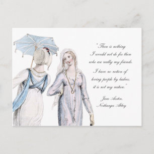 Jane Austen Quotation Friends Vänskap Postcard Vykort