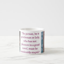 Jane Austen Quote (Burgundy) Espressomugg