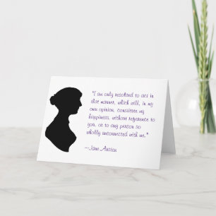 Jane Austen Quote Card Kort