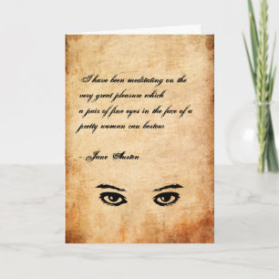 Jane Austen Quote Greeting Card CUSTOMIZED Helgkort