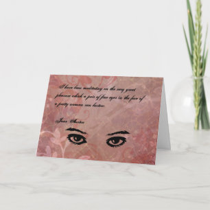 Jane Austen Quote Greeting Card CUSTOMIZED Helgkort