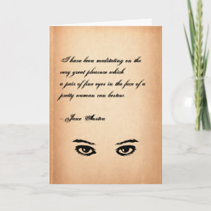 Jane Austen Quote Greeting Card CUSTOMIZED Helgkort