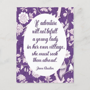 Jane Austen Quote på Äventyr vykort