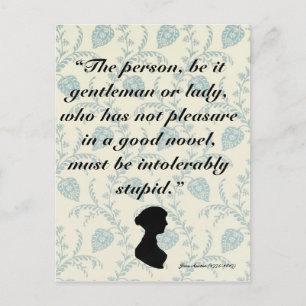 Jane Austen Quote på Bokar Vykort