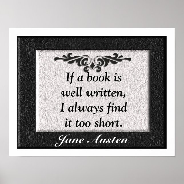 Jane Austen Quote Poster (Framsidan)