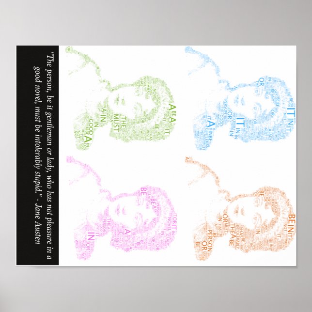 Jane Austen Quote Poster (Framsidan)
