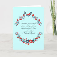 Jane Austen Quote, Pride och fördomsfri Blommigt
