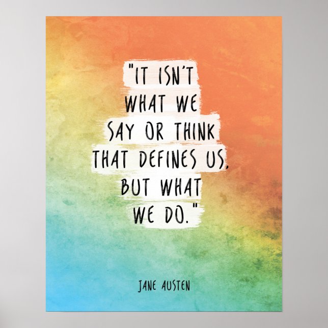 Jane Austen Quote Print Motivational Poster (Framsidan)