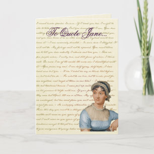 Jane Austen Quote-Skrivan ditt eget födelsedagskor Kort