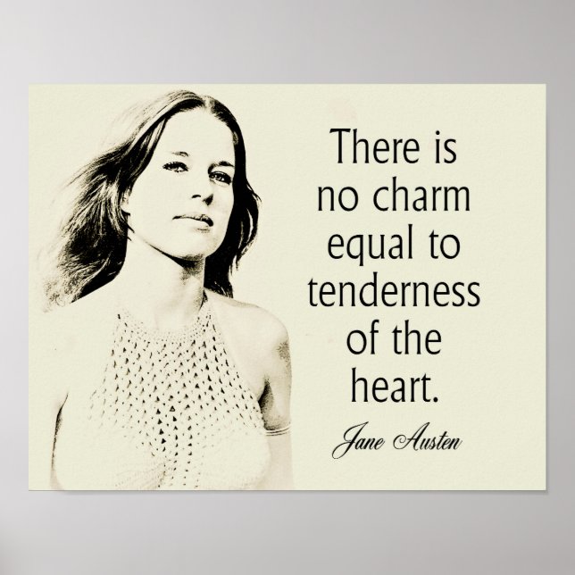 Jane Austen Quote Tenderness - hemdekanor Poster (Framsidan)