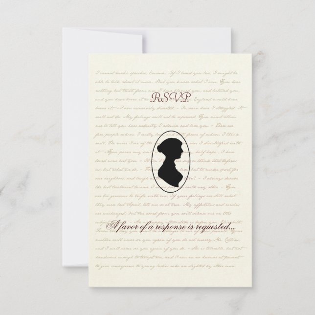 Jane Austen ReEmergency Bröllop OSA Card (Framsida)