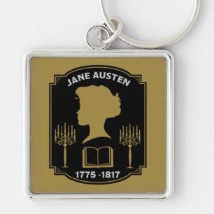 Jane Austen ReEmergency Week Fyrkantig Silverfärgad Nyckelring
