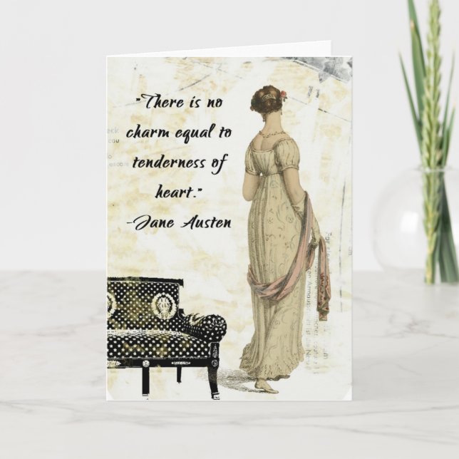 Jane Austen regenskap inspirerad design Kort (Framsida)