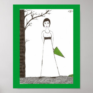 Jane Austen Ris Painting Poster