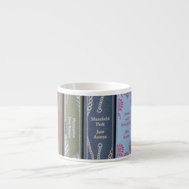 Jane Austen-romaner är min kopp te Espressomugg (Framsidan)