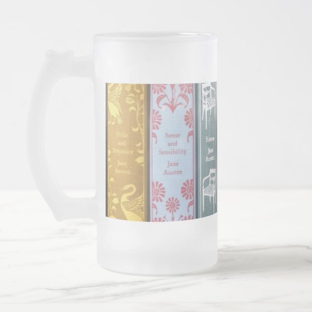 Jane Austen-romaner Frostat Ölglas (Vänster)
