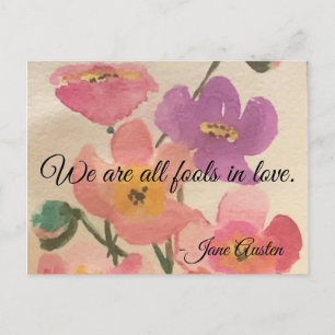 Jane Austen Romantic Postcard Vykort