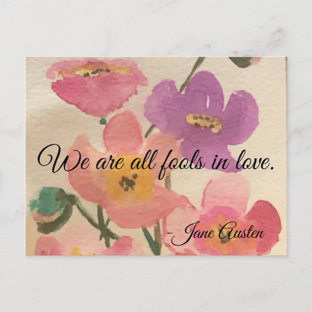 Jane Austen Romantic Postcard Vykort (Framsida)