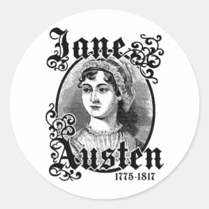 Jane Austen Runt Klistermärke