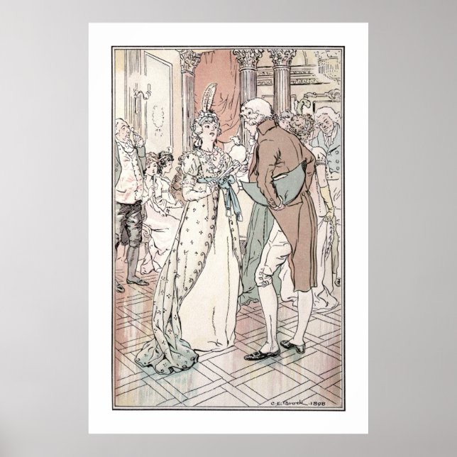 Jane Austen Sense and Sensibility C.E. Brock Print Poster (Framsidan)