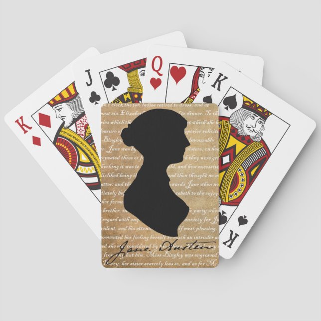 Jane Austen sidaSilhouette Spelkort (Baksidan)