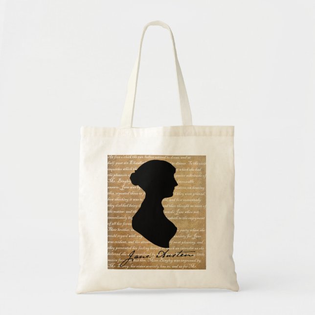 Jane Austen sidaSilhouette Tygkasse (Framsidan)