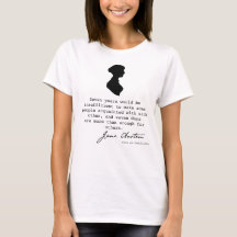 Jane Austen silhouette och bok, citat,