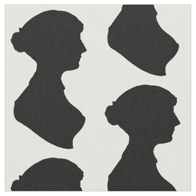 Jane Austen silhouette Tyg (Närbild)