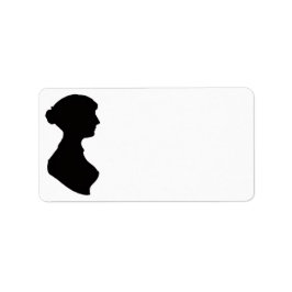 Jane Austen Silhuett Adressetikett