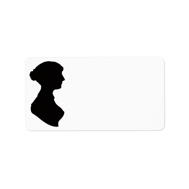 Jane Austen Silhuett Adressetikett (Framsidan)