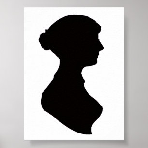 Jane Austen Silhuett Affisch