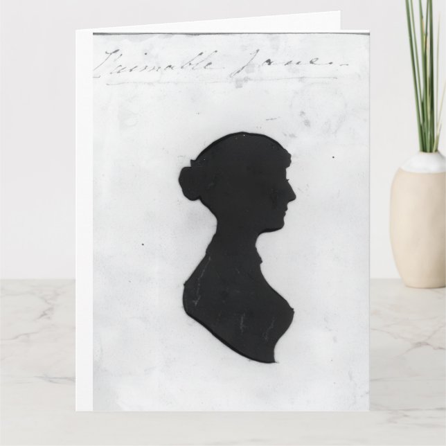 Jane Austen Silhuett Kort (Framsida)