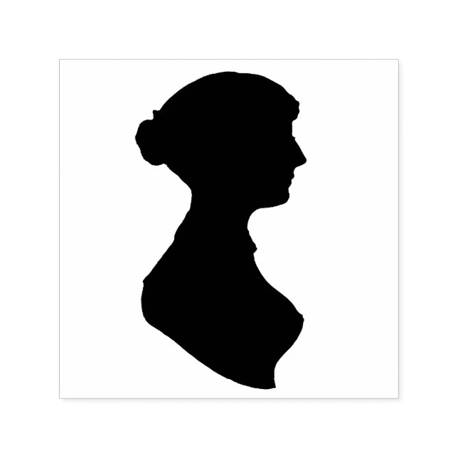 Jane Austen Silhuett Självfärgande Stämpel (Design)