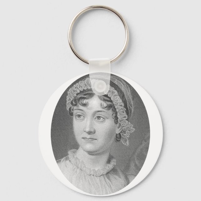 Jane Austen Simply Jane Porträtt Nyckelring (Framsida)