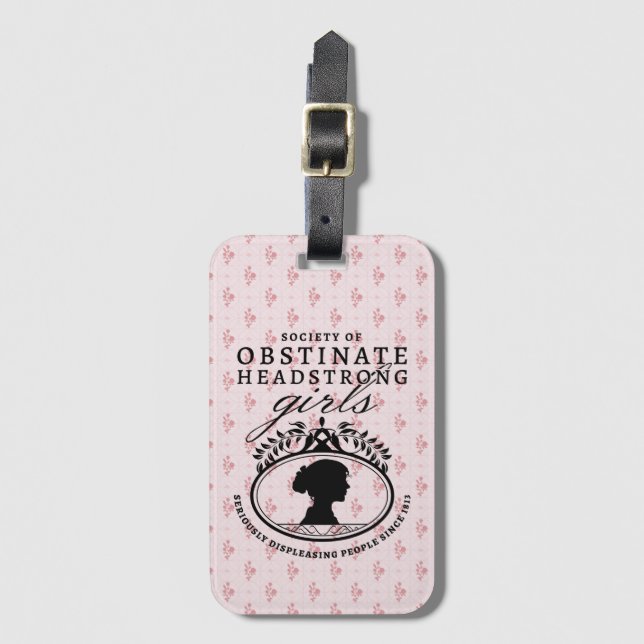 Jane Austen Society of Obstinate Headstrong Girls Bagagebricka (Framsida vertikal)