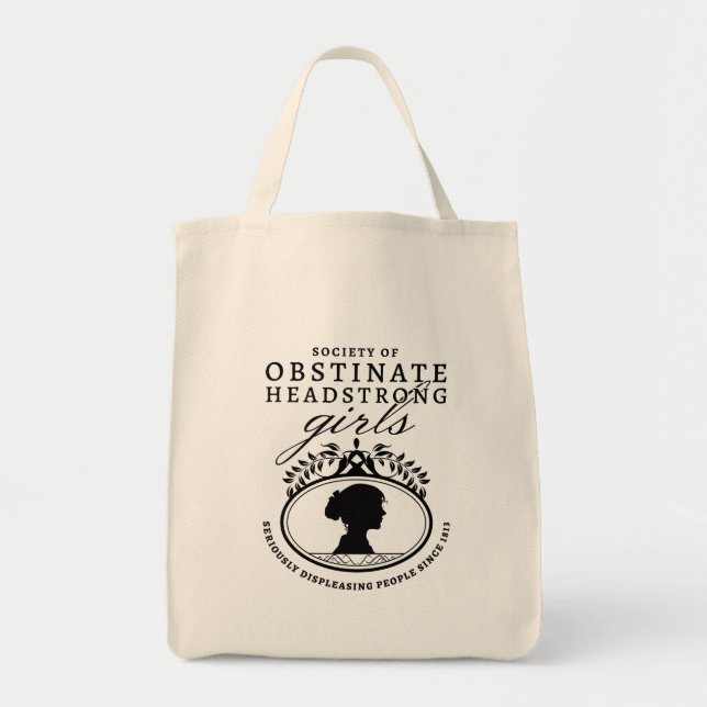 Jane Austen Society of Obstinate Headstrong Girls Tygkasse (Framsidan)
