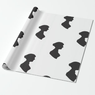 Jane Austen som slår in papper Presentpapper