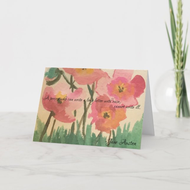 Jane Austen Stationary Helgkort (Framsida)