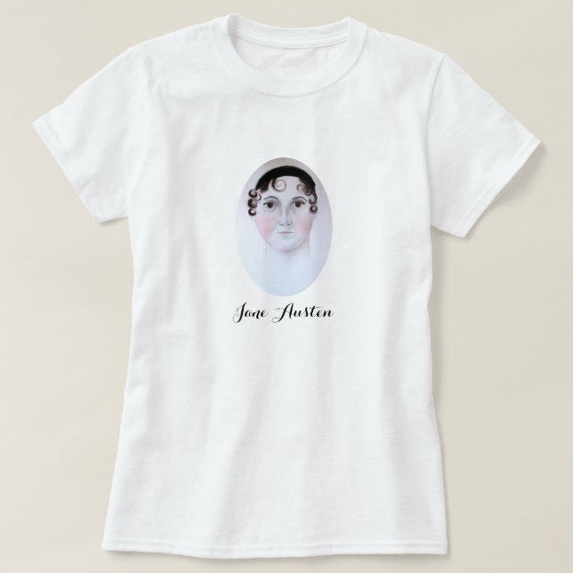 Jane Austen t-shirt på svenska (Design framsida)