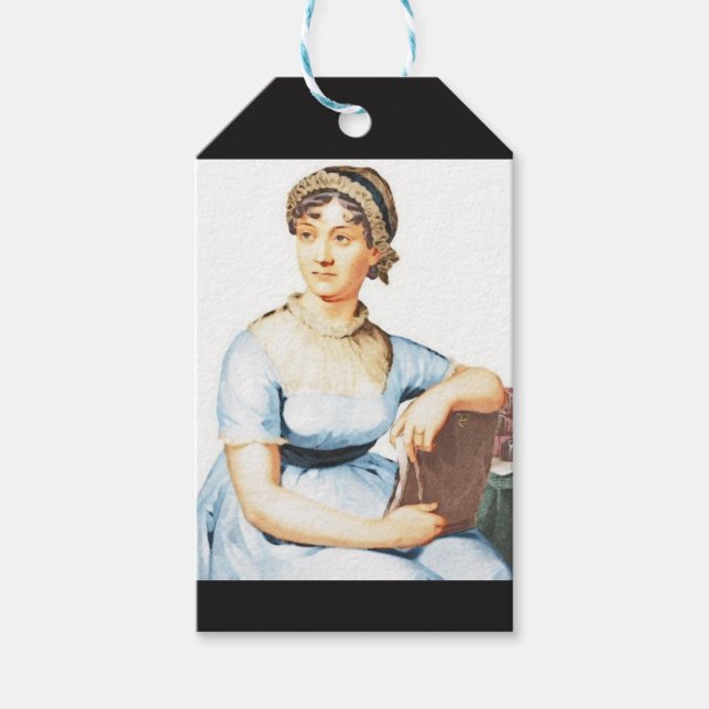 Jane Austen Tea Temaparty Birthday Gift Märkres Presentetikett (Framsidan)