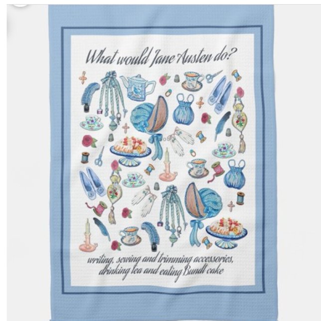 Jane Austen Tea towel Kökshandduk (Skapare uppladdad)