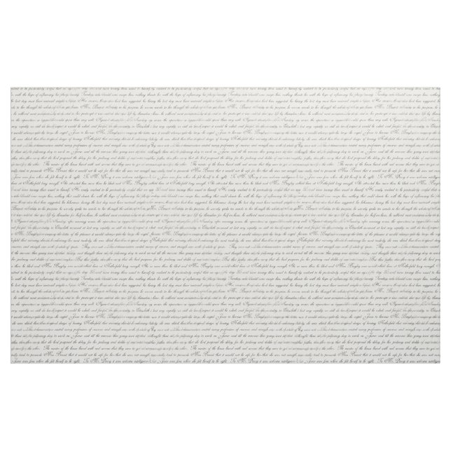Jane Austen Text Black på Antique White Fabric Tyg (Fat Quarter)