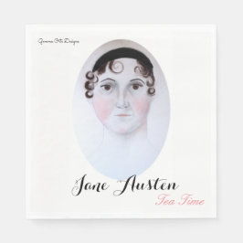 Jane Austen tiddagsservett i papper. Pappersservett