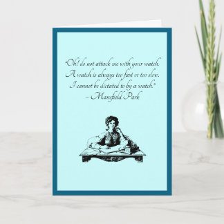 Jane Austen Time Quote - Mansfield Park Vintage Kort