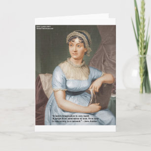 Jane Austen Vänskap/Kärlek/Balm Kärlek Quote Gifts Kort