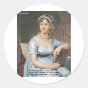 Jane Austen Vänskap/Kärlek/Lindrande Kärlekscitat Runt Klistermärke