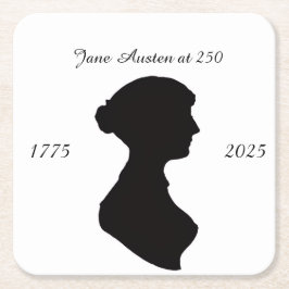 Jane Austen vid 250-årsdagen Underlägg Papper Kvadrat